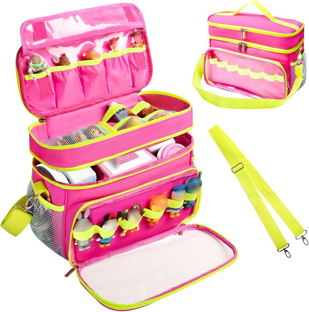Toniebox Starter Set Carrying Case with Shoulder Strap - Double Layer Organizer