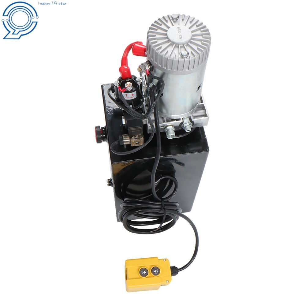 15 Quart Dump Trailer Pump Double Acting Hydraulic Power Unit DC 12V
