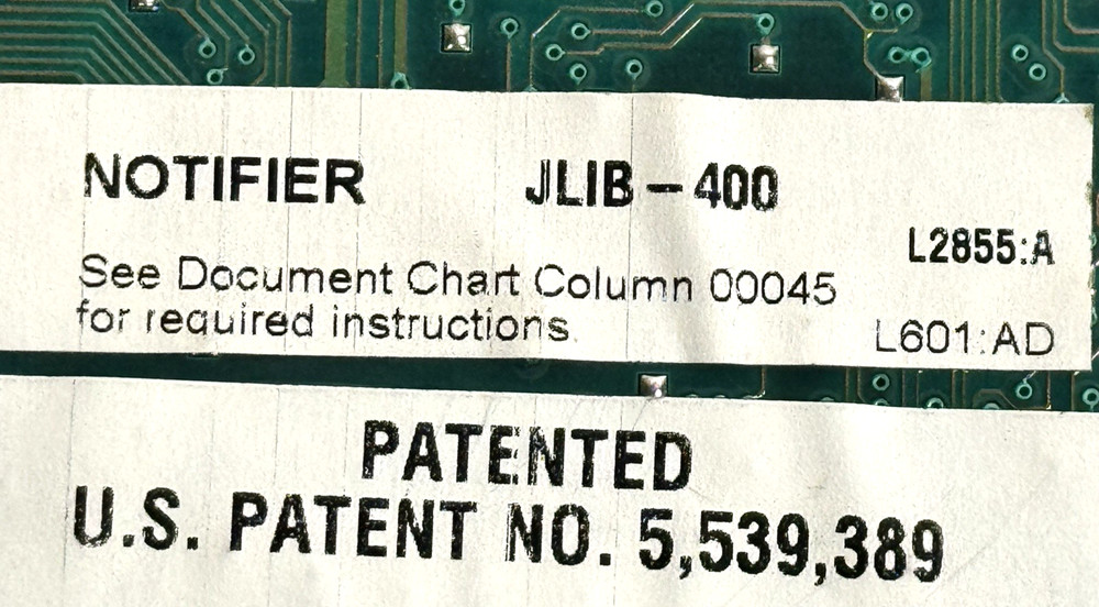 Notifier LIB-400 JLIB-400 Fire Alarm Dual Loop Interface Board