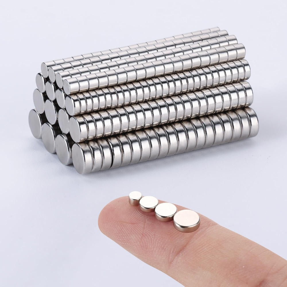 400Pcs Tiny Magnets, 4 Different Size,Small Magnets, Mini Fridge Magnets,Diy