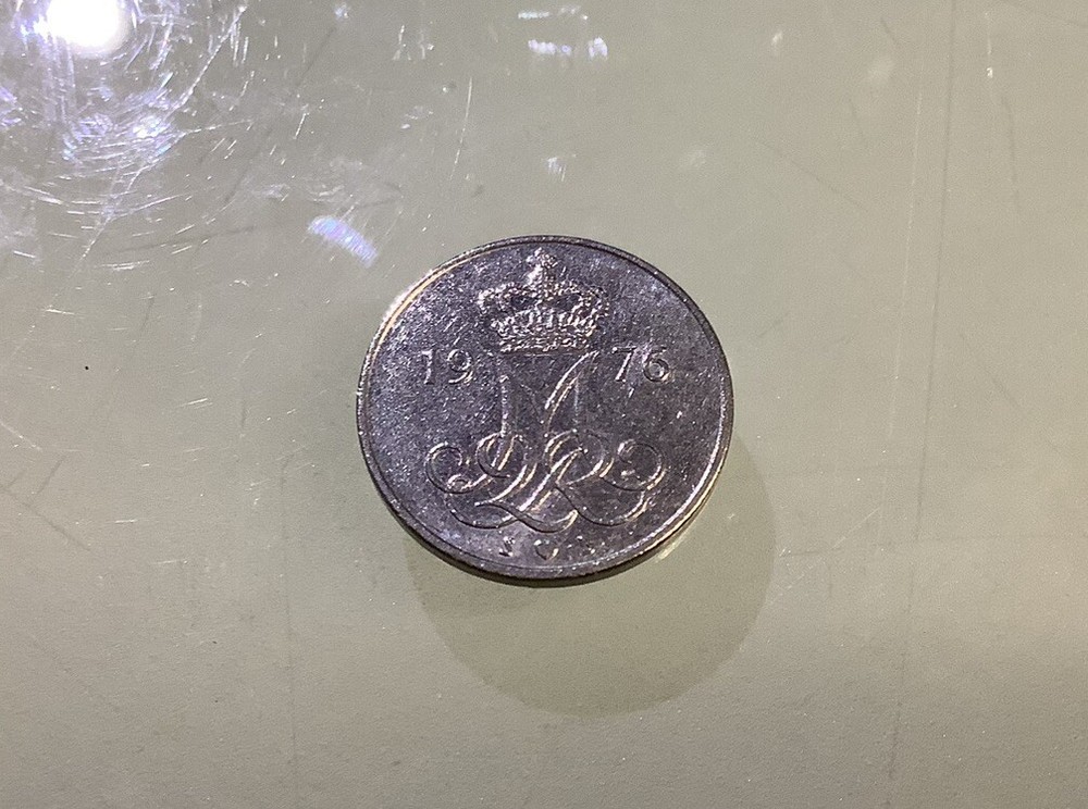 Denmark 10 Ore 1976 Circulated