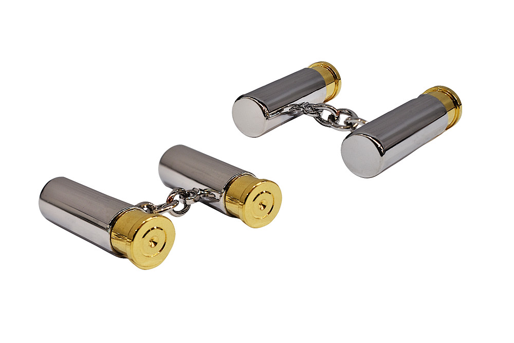 Two Tone Shotgun Shell Cufflinks