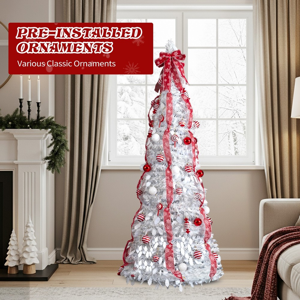 6 FT Fully Decorated Pre-lit Christmas Tree