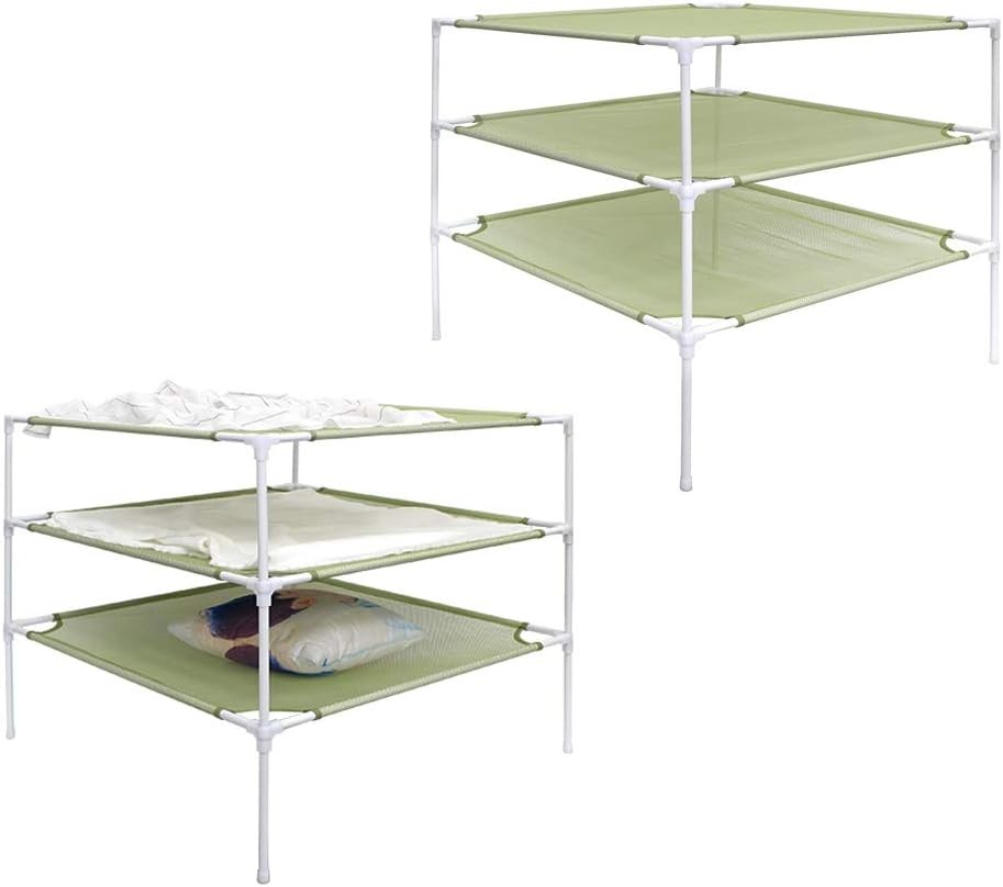 Sweater Drying Rack 6-Layer Stackable Cloth Mesh Dry Net,Green(Connector