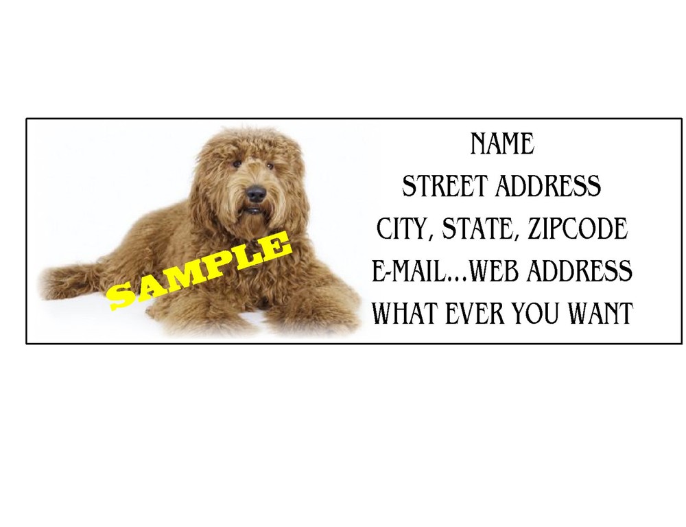 LABRADOODLE ADDRESS LABELS COOL!!! #4