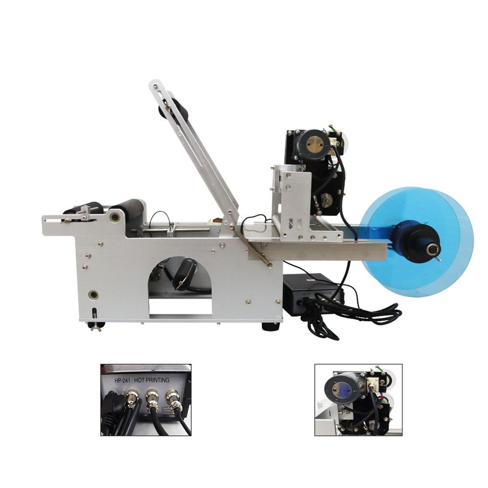 Semi-automatic Round Bottle Labeling Machine with Code Printer Ф0.47-3.54" 110V