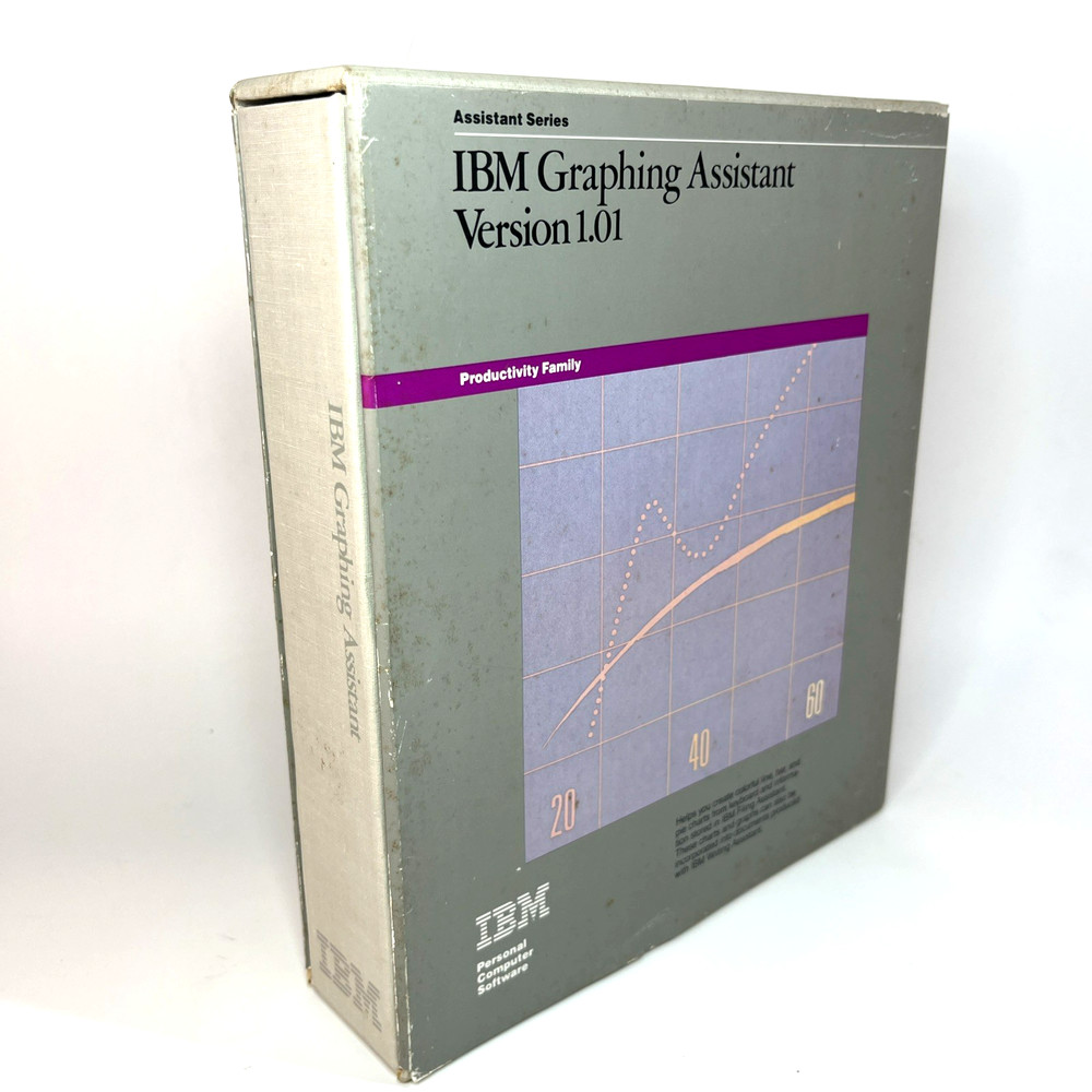 Vintage IBM Graphing Assistant With 5.25" Disk PC XT PCjr Software