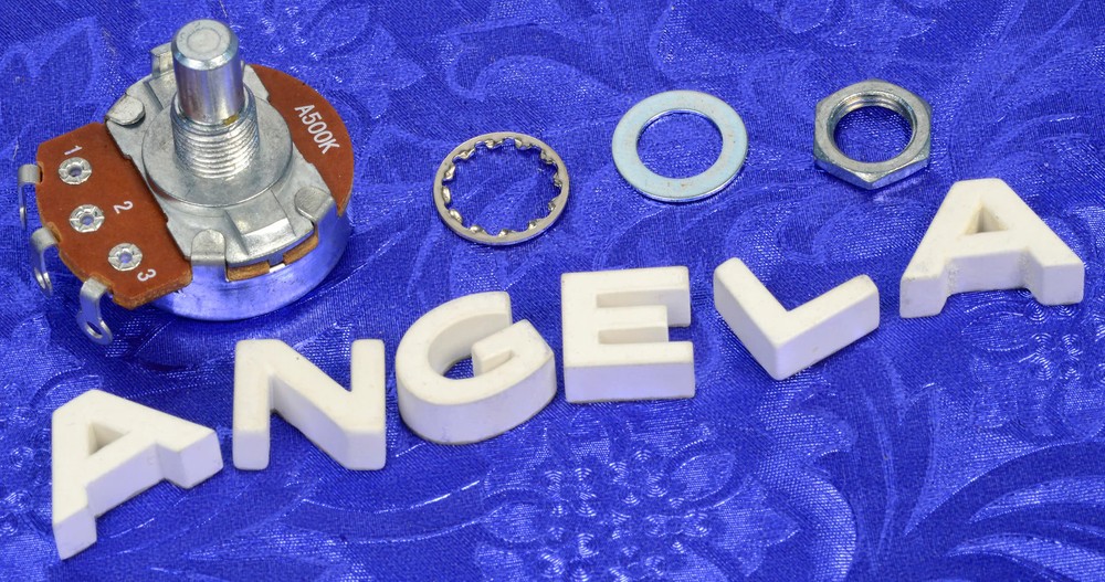 500K Solid Shaft Audio Taper Potentiometer, #A500K