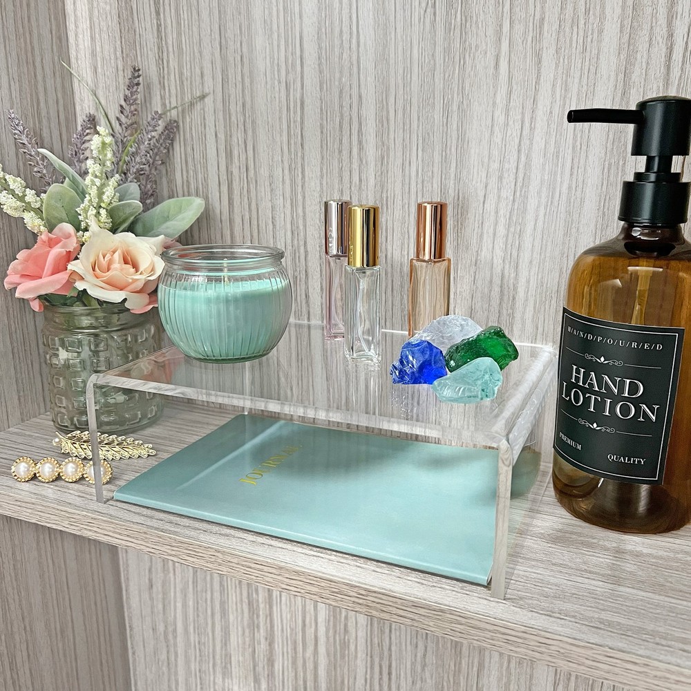 Plymor Clear Acrylic Rectangular Display Riser, 3" H x 9" W x 6" D (1/4" thick)