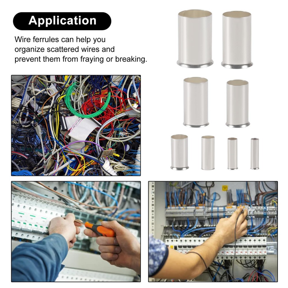 Wire Ferrules Kit 166PCS Copper Crimp Terminal Set Assorted