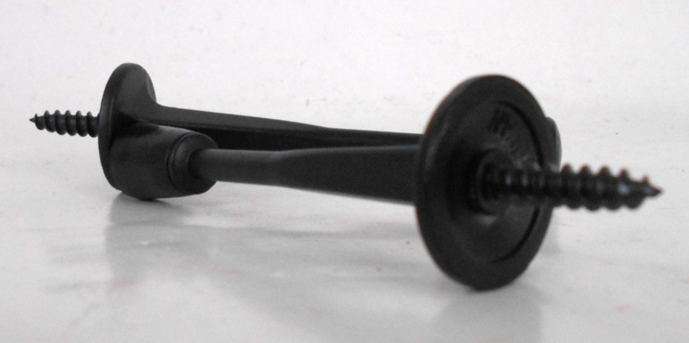 2 Pack HARNEY MATTE BLACK Screw-In Solid Doorstop Door Stop Bumper