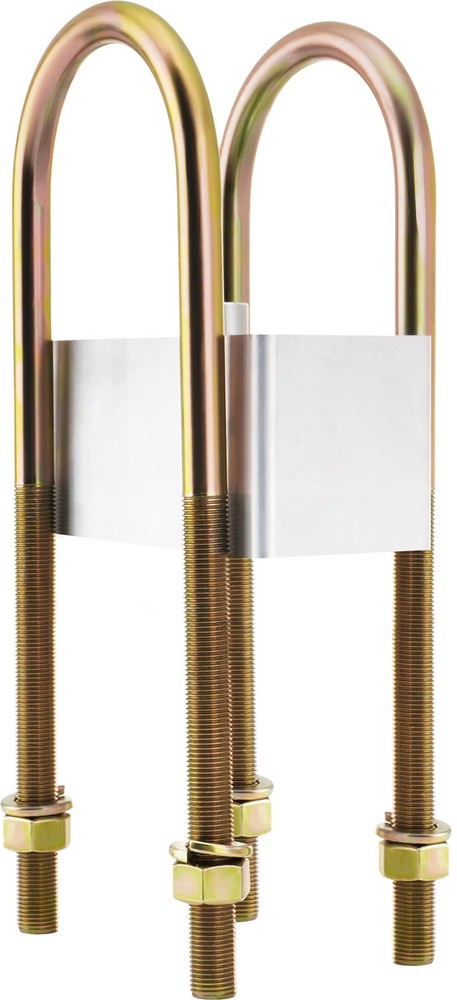 Universal 4” Leaf Spring Lowering Block Kit with U-Bolt & Installation Hardware