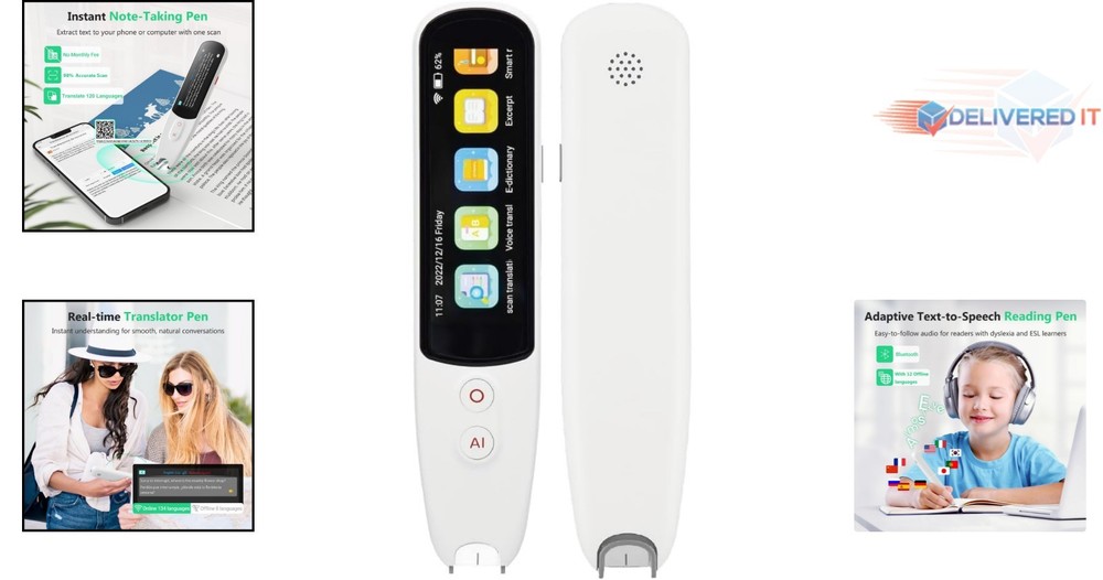 4-in-1 Translator Pen Reading Pen OCR Text-to-Speech Notes Recorder for Learning