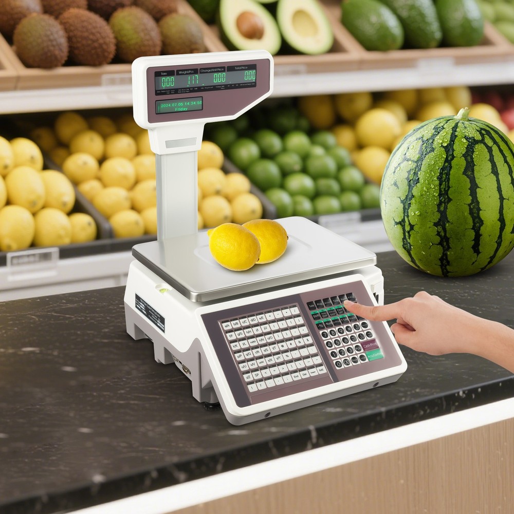 Commercial Digital Price Computing Scale 66 lbs with Label Printer 110V-220V