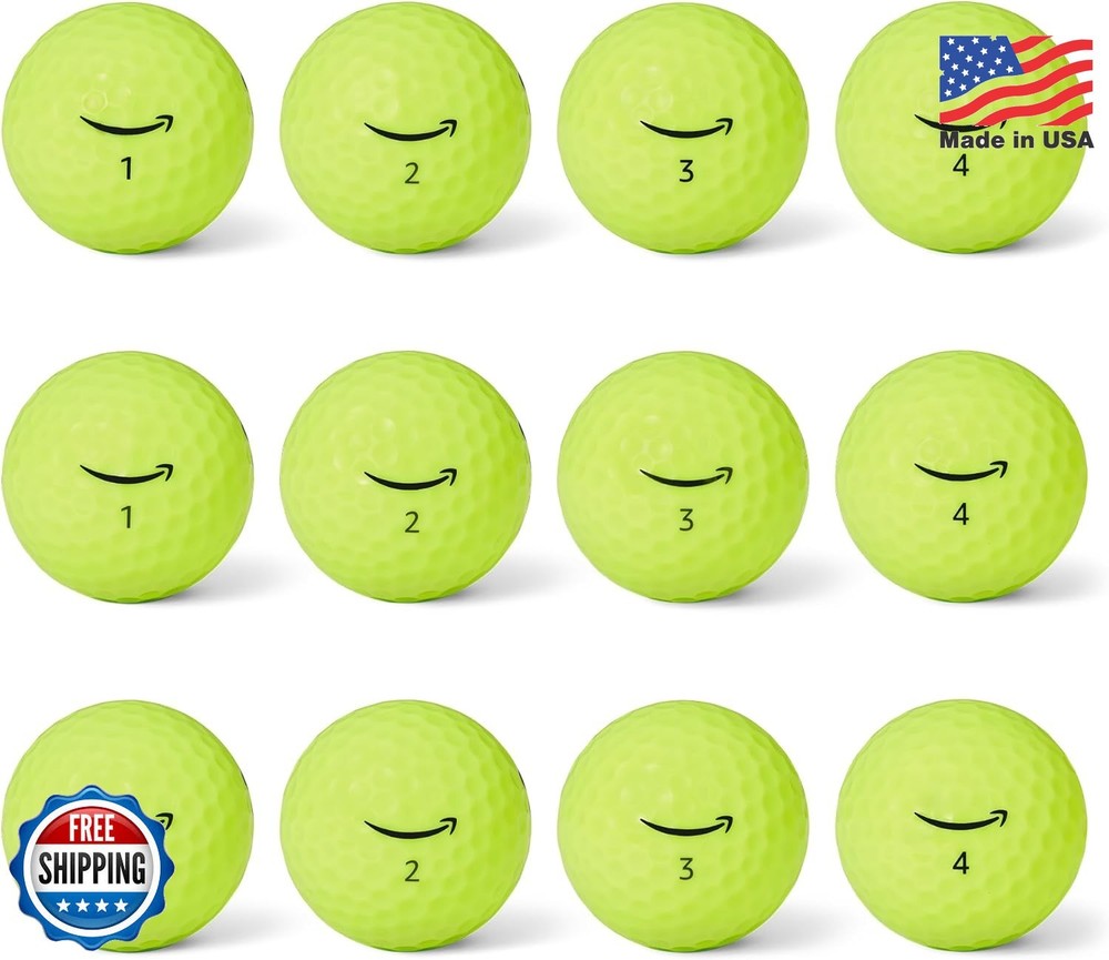 Amazon Basics Core Soft Golf Balls Yellow 12-Pack