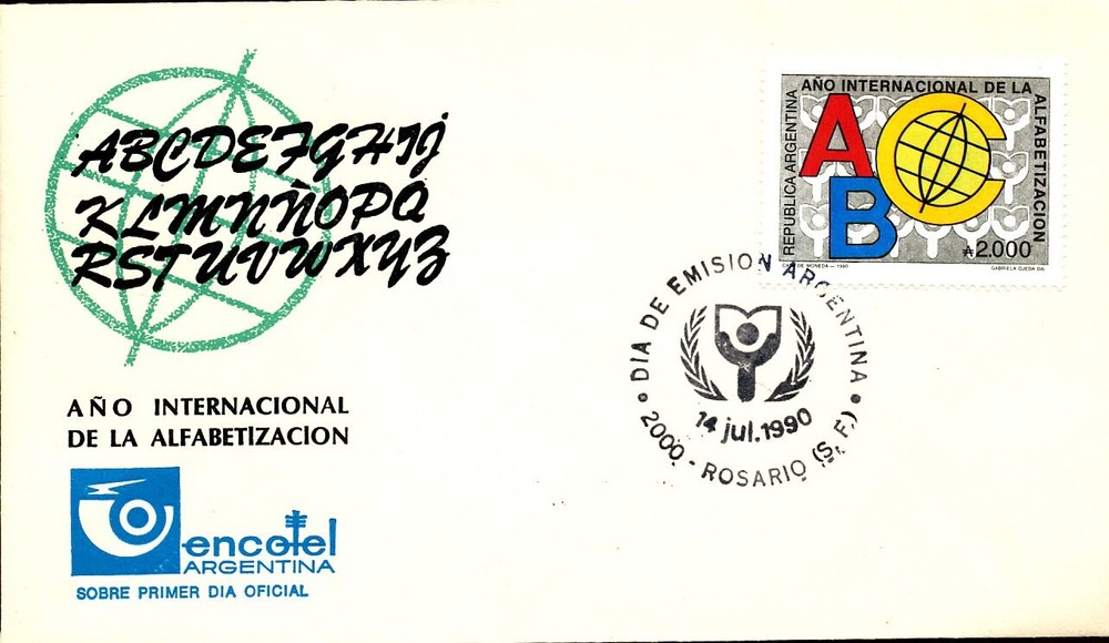 LITERACY EDUCATION 1990 ARGENTINA FDC
