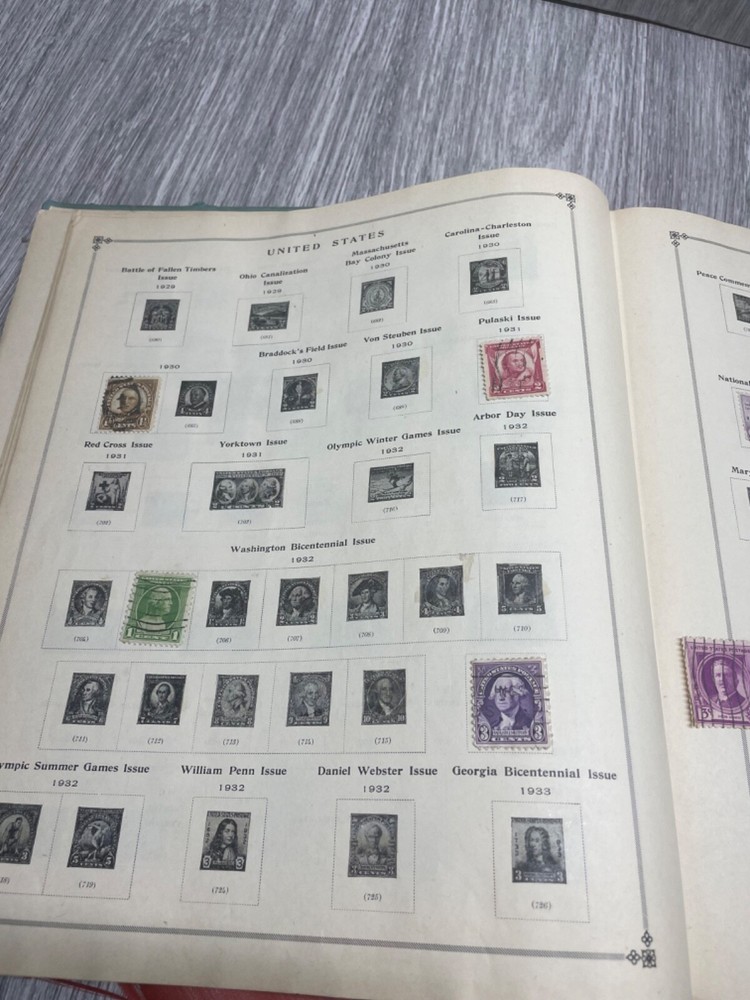 Scott International Postage Stamp Album Junior Edition 870 Stamps Vintage 1939
