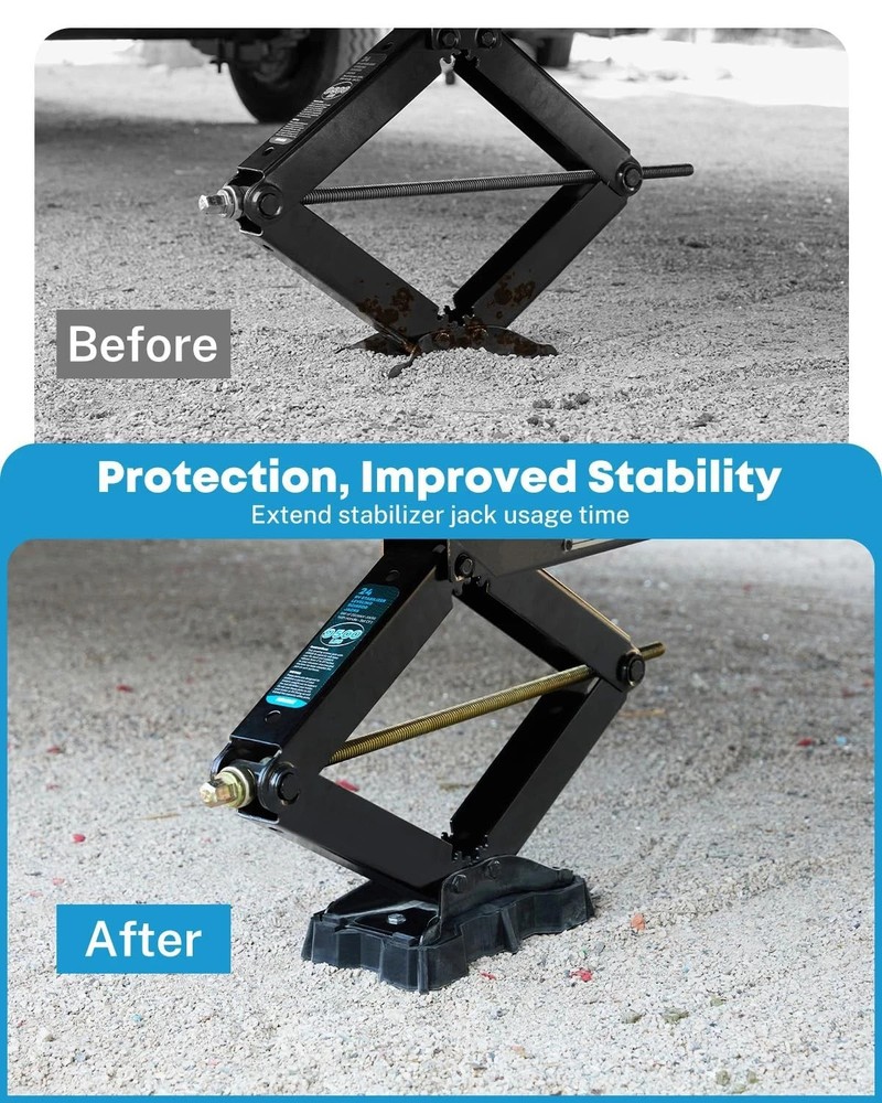 4 Pack RV Stabilizer Jack Pads, Sturdy Leveling 4 Pack, Black