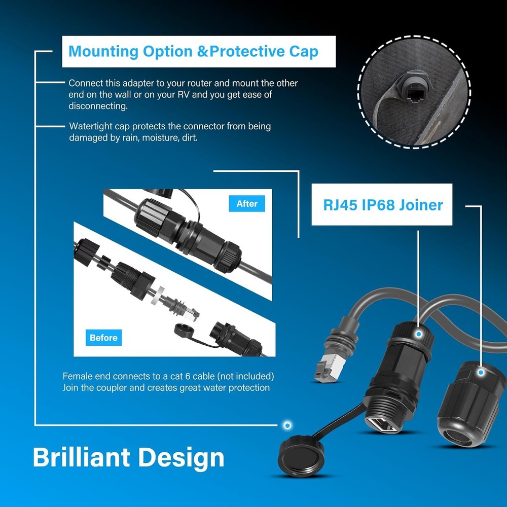 Starlink Ethernet Adapter Gen 3/Mini - Waterproof