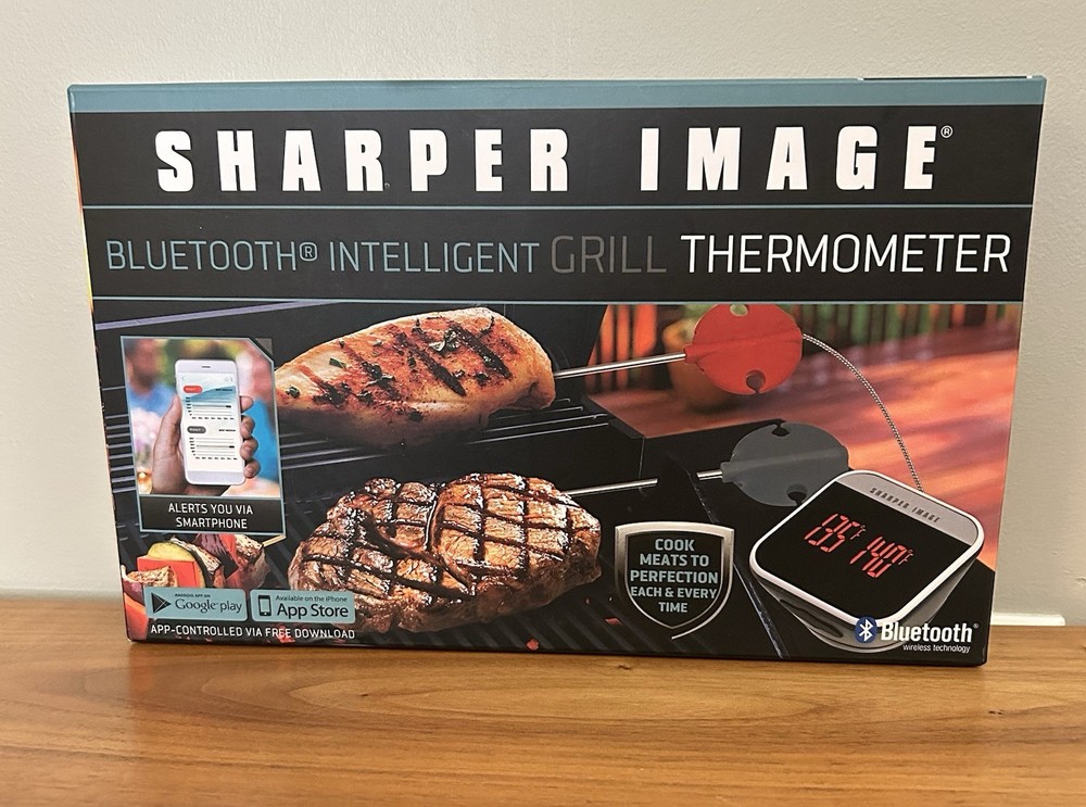 Sharper Image Bluetooth Intelligent Grill Cooking Thermometer New
