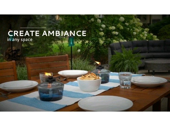 TiKi Brand Adjustable Flame Stone Table Torch