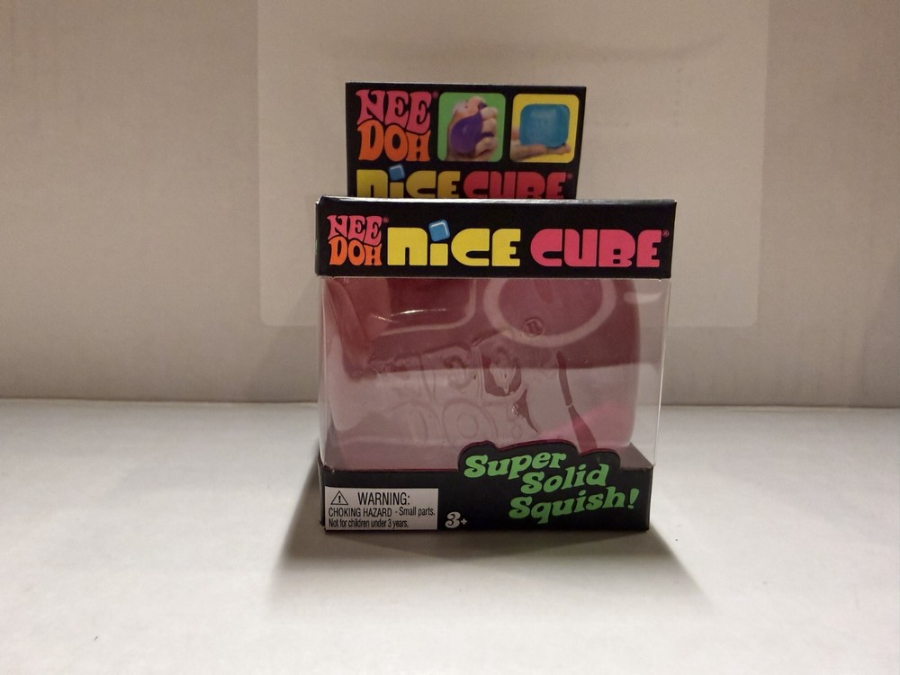 Needoh Nice Cube - Pink - New - Authentic Squishy