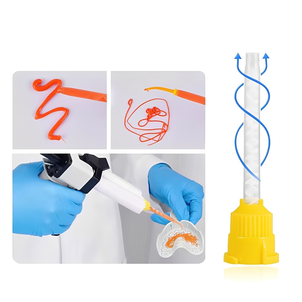 2Pcs Dental Impression Material Light Body Fast Set Putty Silicone Catalyst 50ML