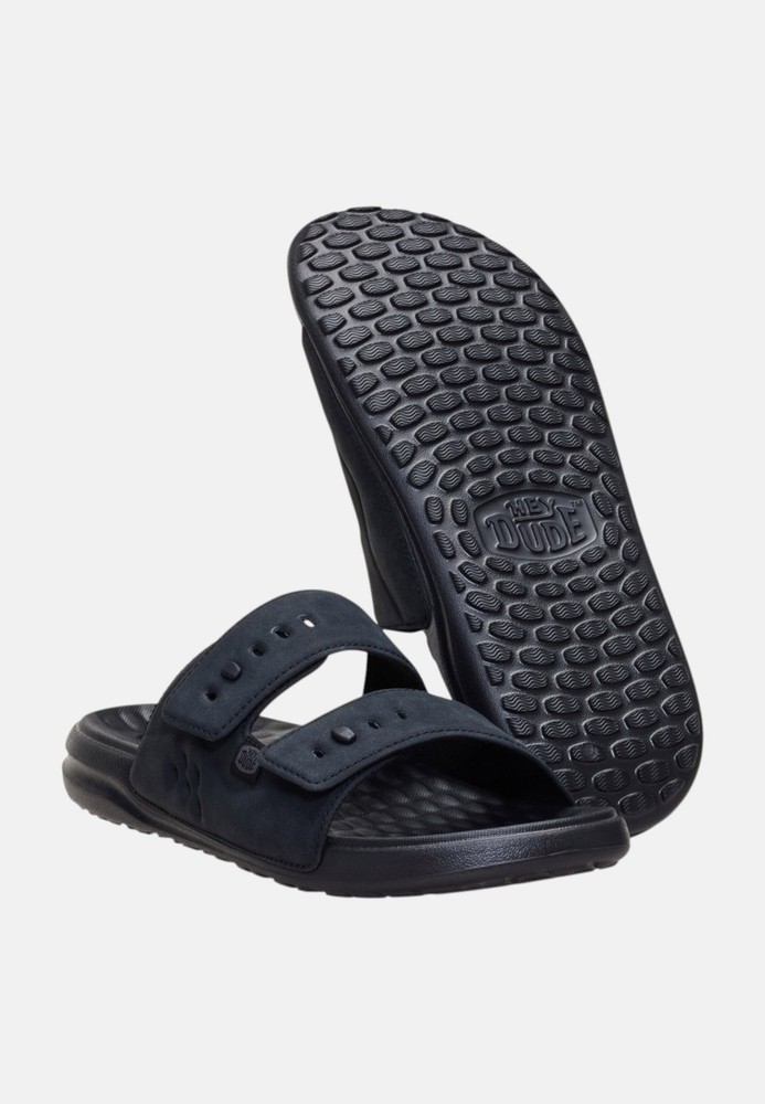Mens Hey Dude Black Sandal