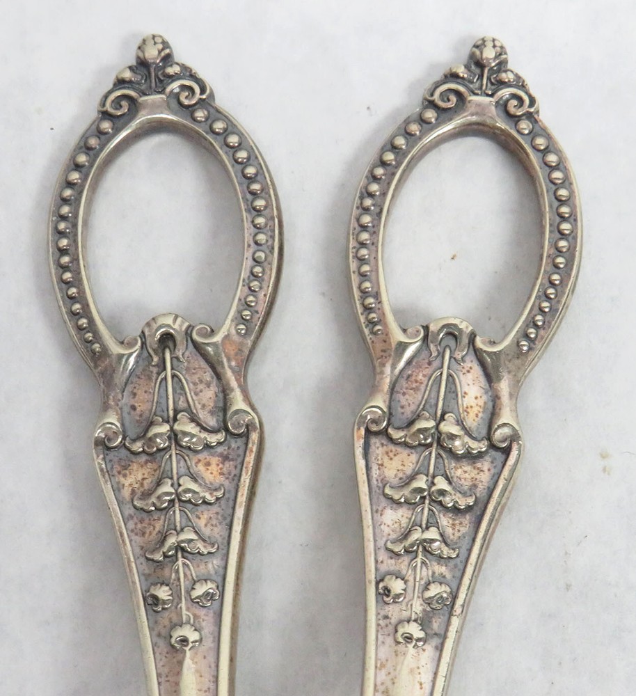 VICTORIAN ERA PLATED SILVER GRAPE SHEARS