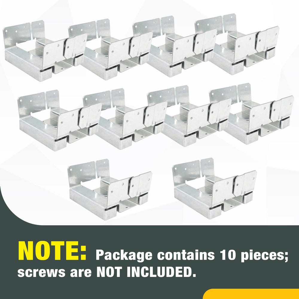 10Pcs 6x6 Concrete Deck Post Anchor Base Adjustable Metal Post Bracket Post Base