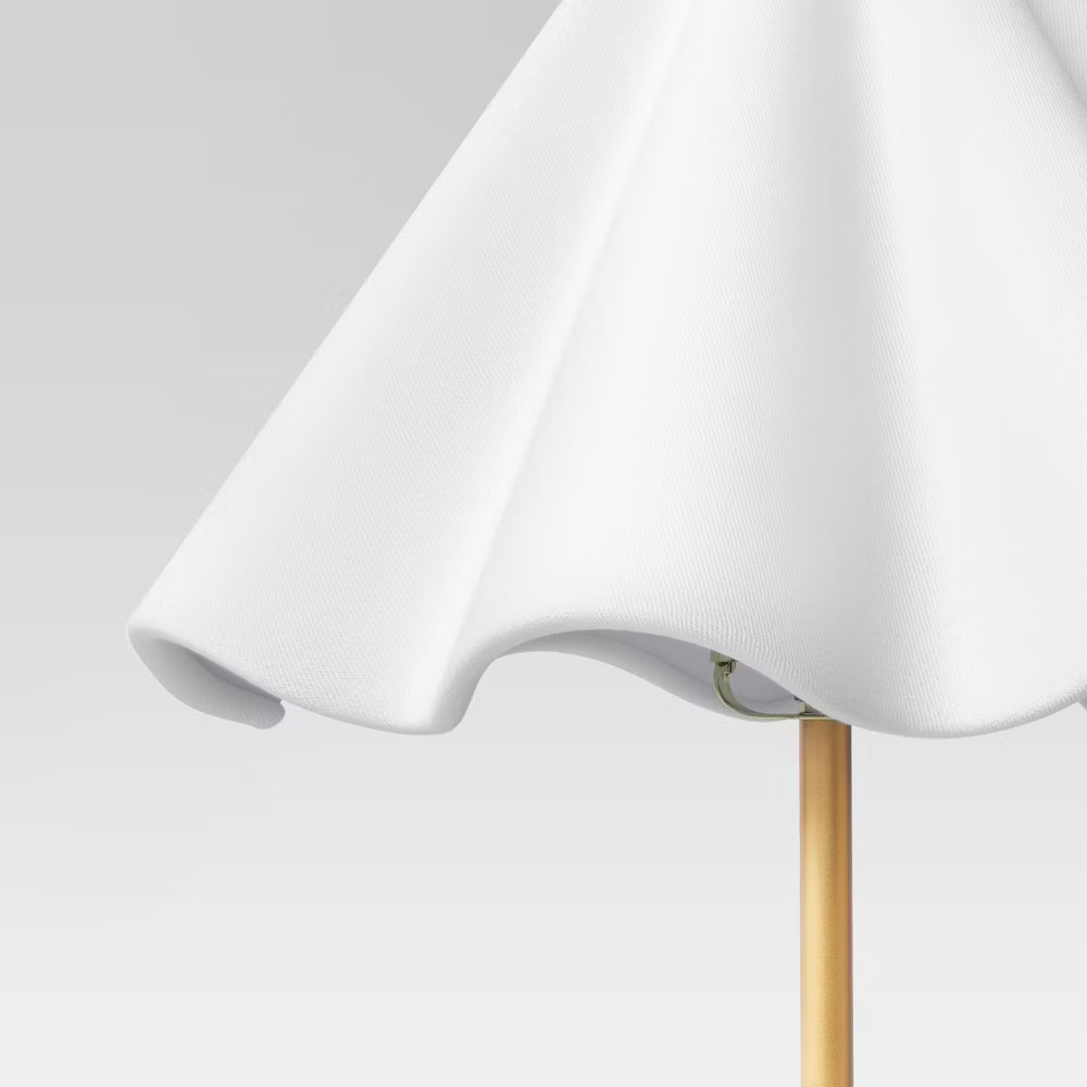 Wavy Shade Collection Ceramic Base Floor Lamp White - Threshold