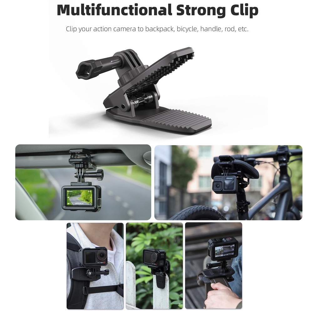 Backpack Clip Mount for DJI Osmo Action 5 Pro Accessories, with 1/4" Adapter...