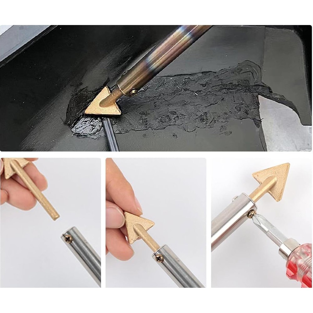 ZYAMY 4PCS Plastic Soldering Tip Triangle Smoothing Iron Tip...