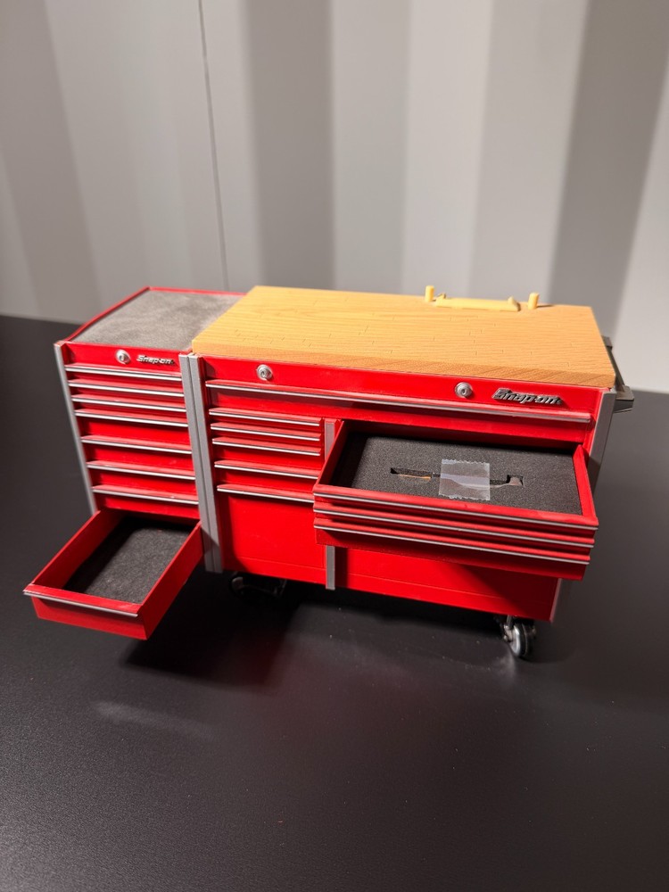 Snap On Tools Mini Rolling Tool Box Bank Red