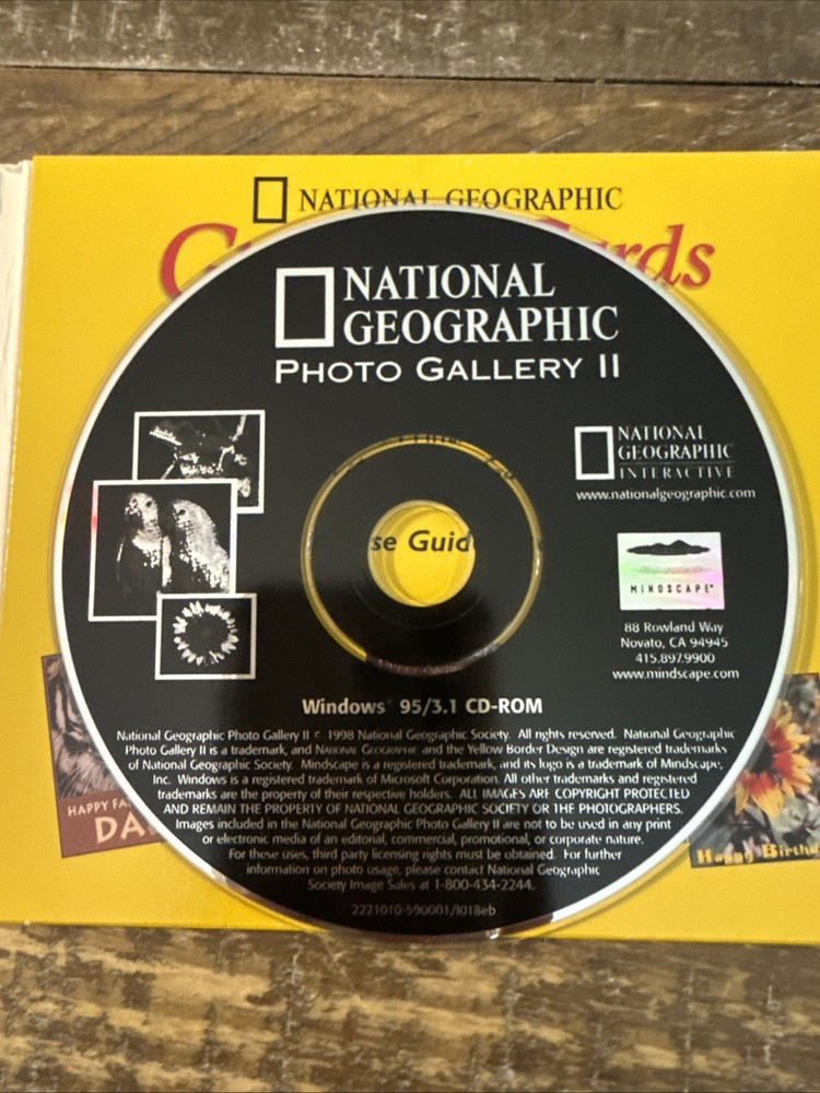 National Geographic Greeting Cards Software PC Cd Rom