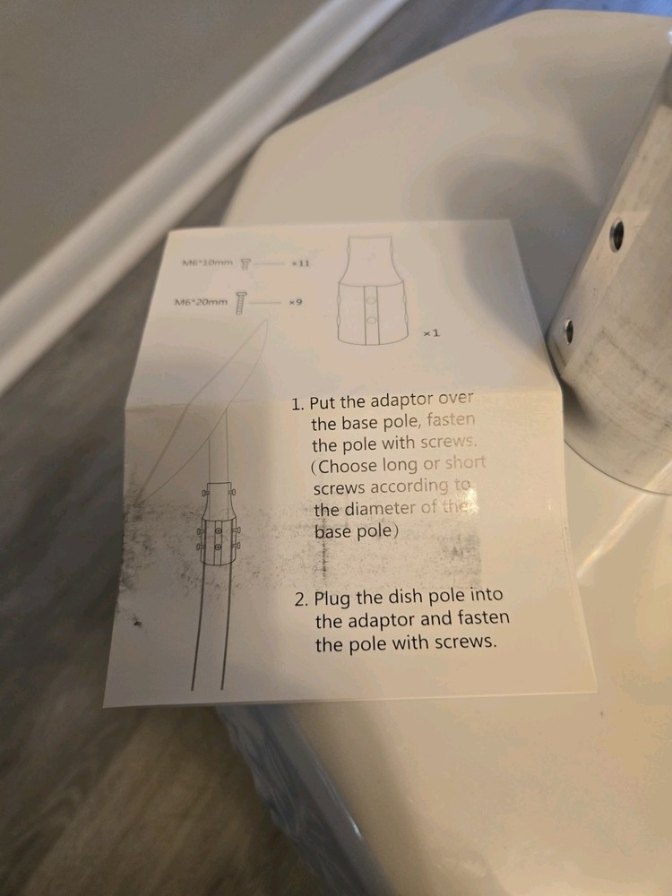 Starlink Pipe Adapter, Designed for Starlink Second-Gen Dish, Mast reducer