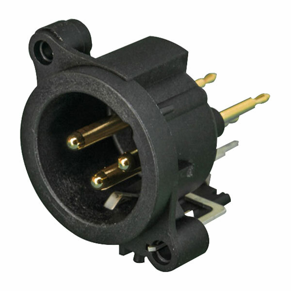 Neutrik NC3MAAV PCB Connector XLR Vertical Plug 3 Pin