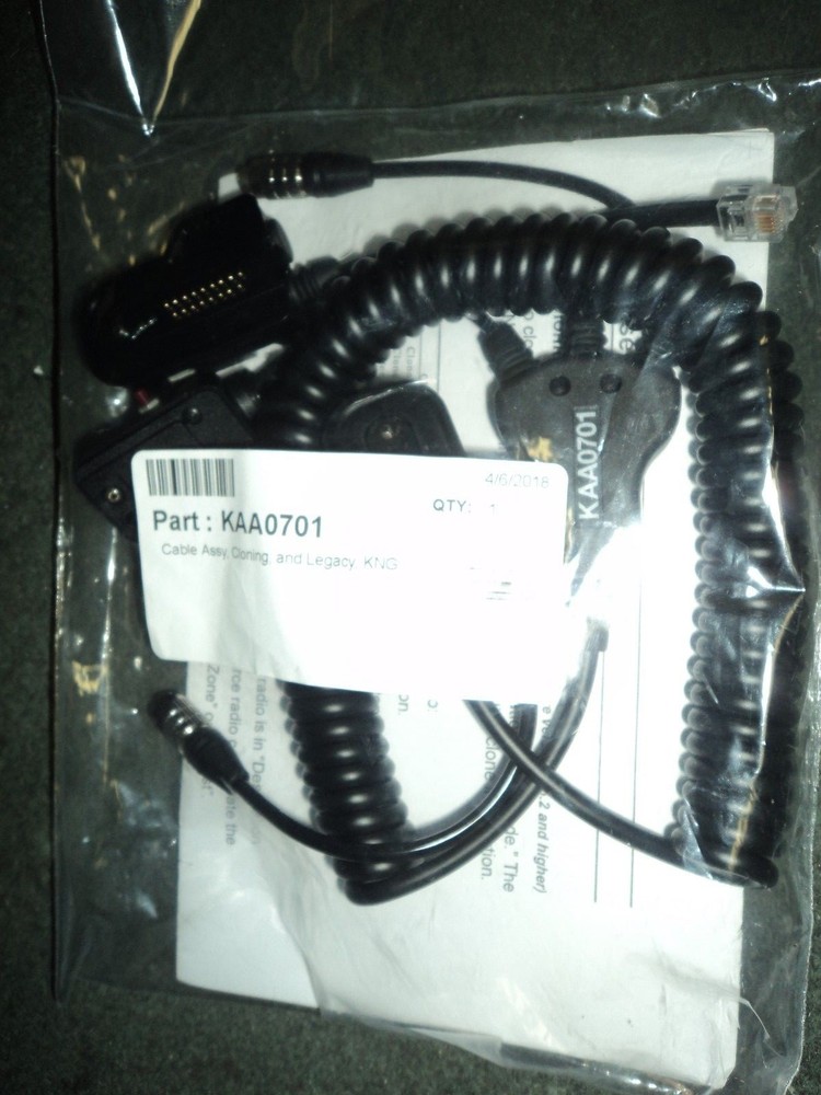 New Bendix King KAA0701 Programming Cable LEGACY KNG handheld & Mobile Radios