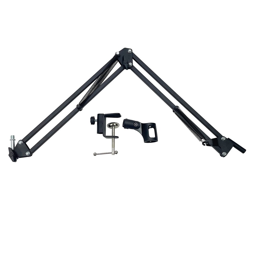 Microphone Stand Suspension Arm Mounting Bracket Black for Studio Broadcast