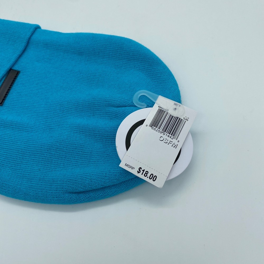 Neff Unisex Cuffed Winter Hat Warm Comfort Solid Blue Neff Logo One Size