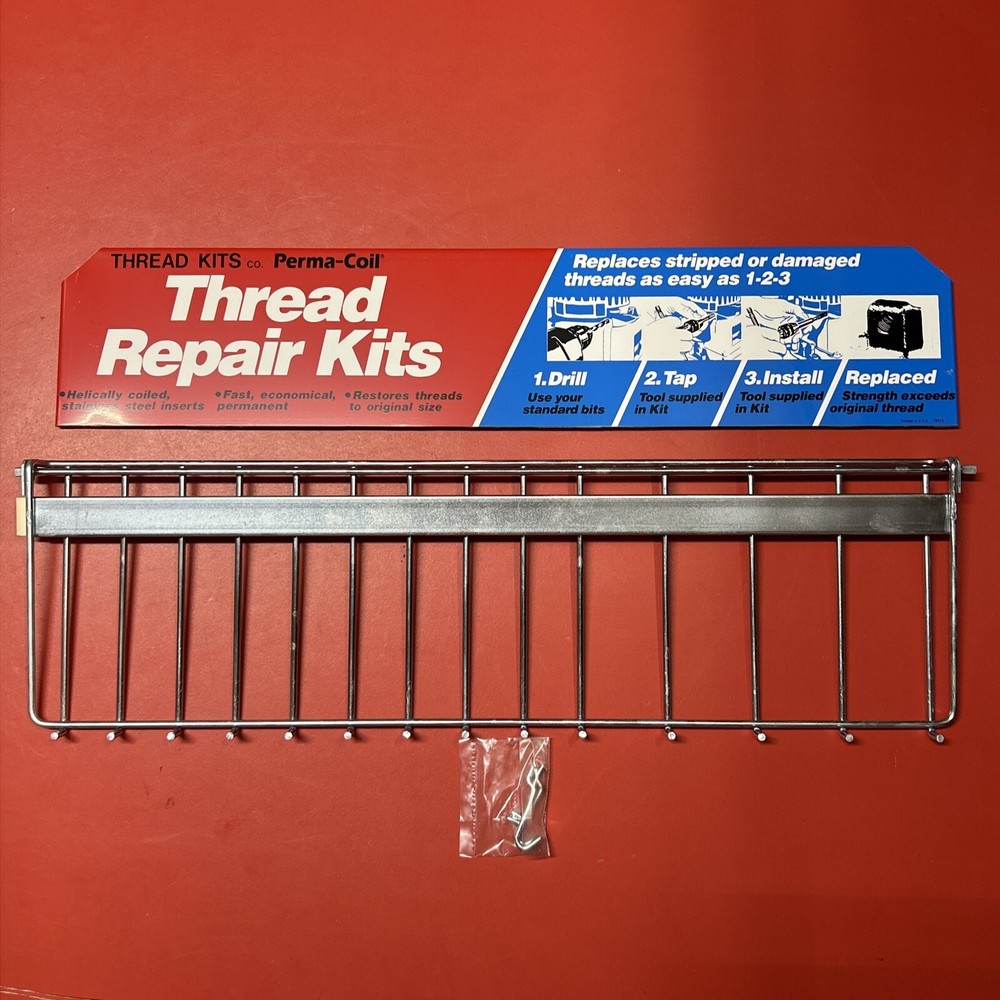 Vintage Perma-Coil Thread Kits Display Autoparts Store Sign Rack