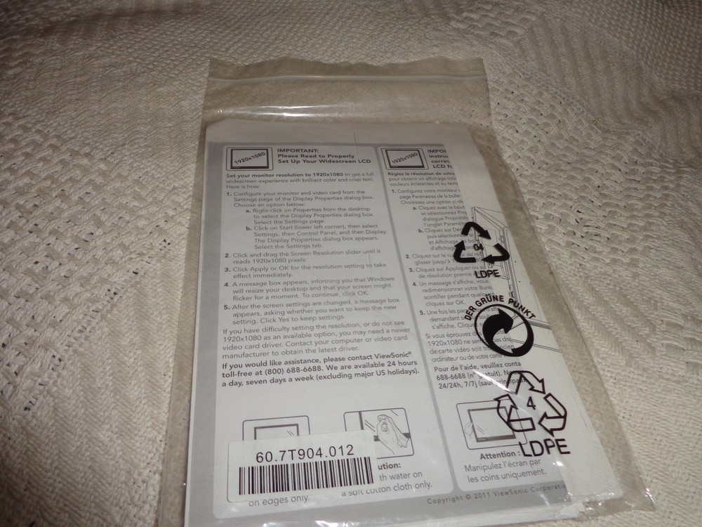 Viewsonic VX2703mh-LED series LCD display user Guide and Installation Software