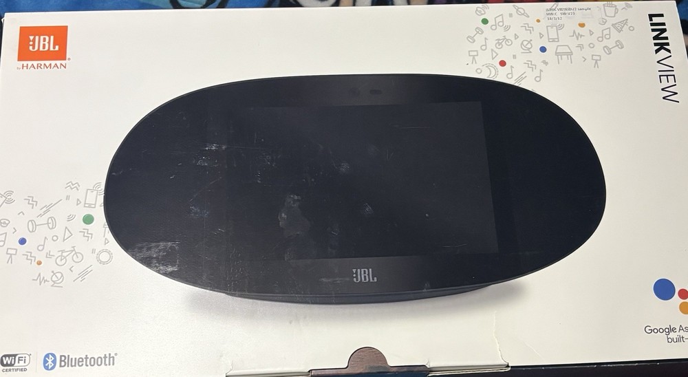 JBL Link View Smart Display Google Assistant Speaker Bluetooth WiFi w Power Cord