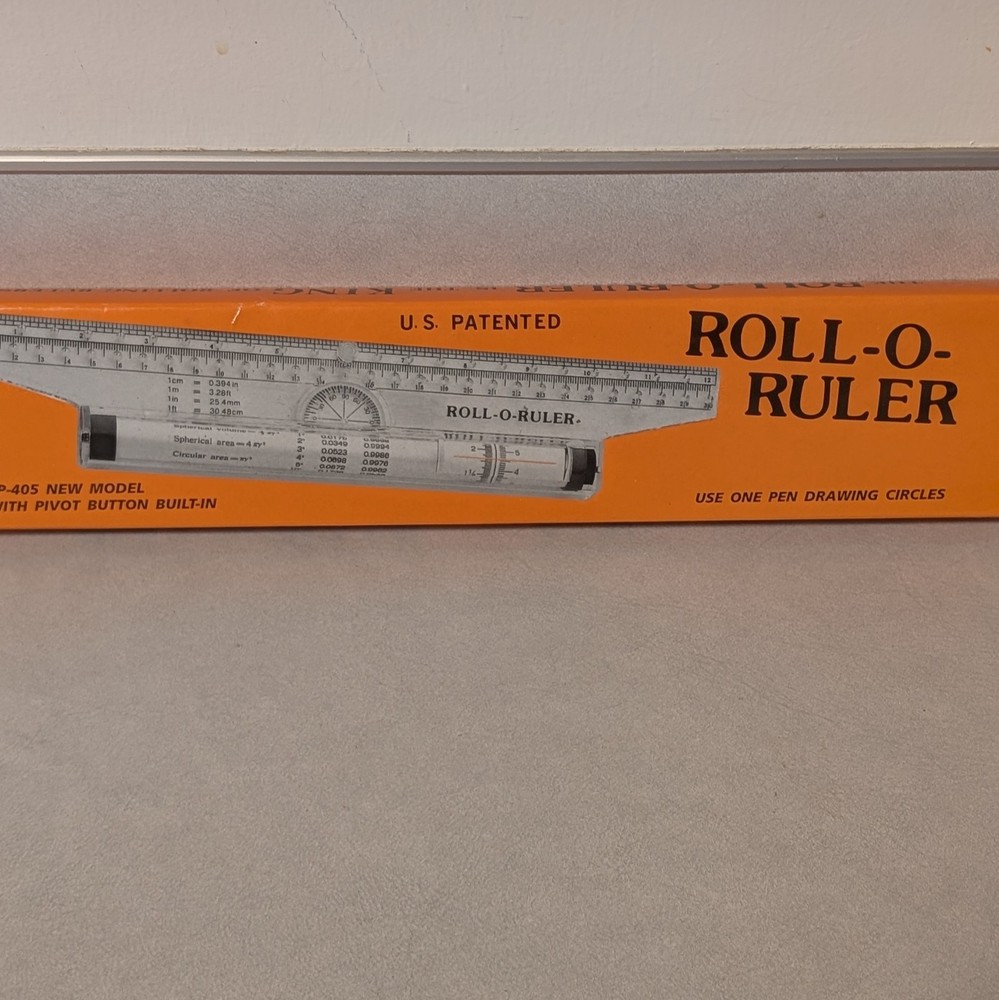 Roll-O-Ruler Rolling Drafting Ruler 12in Wei's CP-405 New In Box