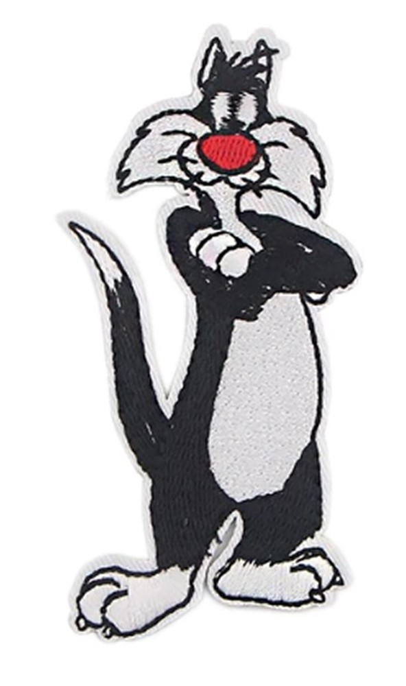 Sylvester The Cat Embroidered 4" Tall Iron on Patch