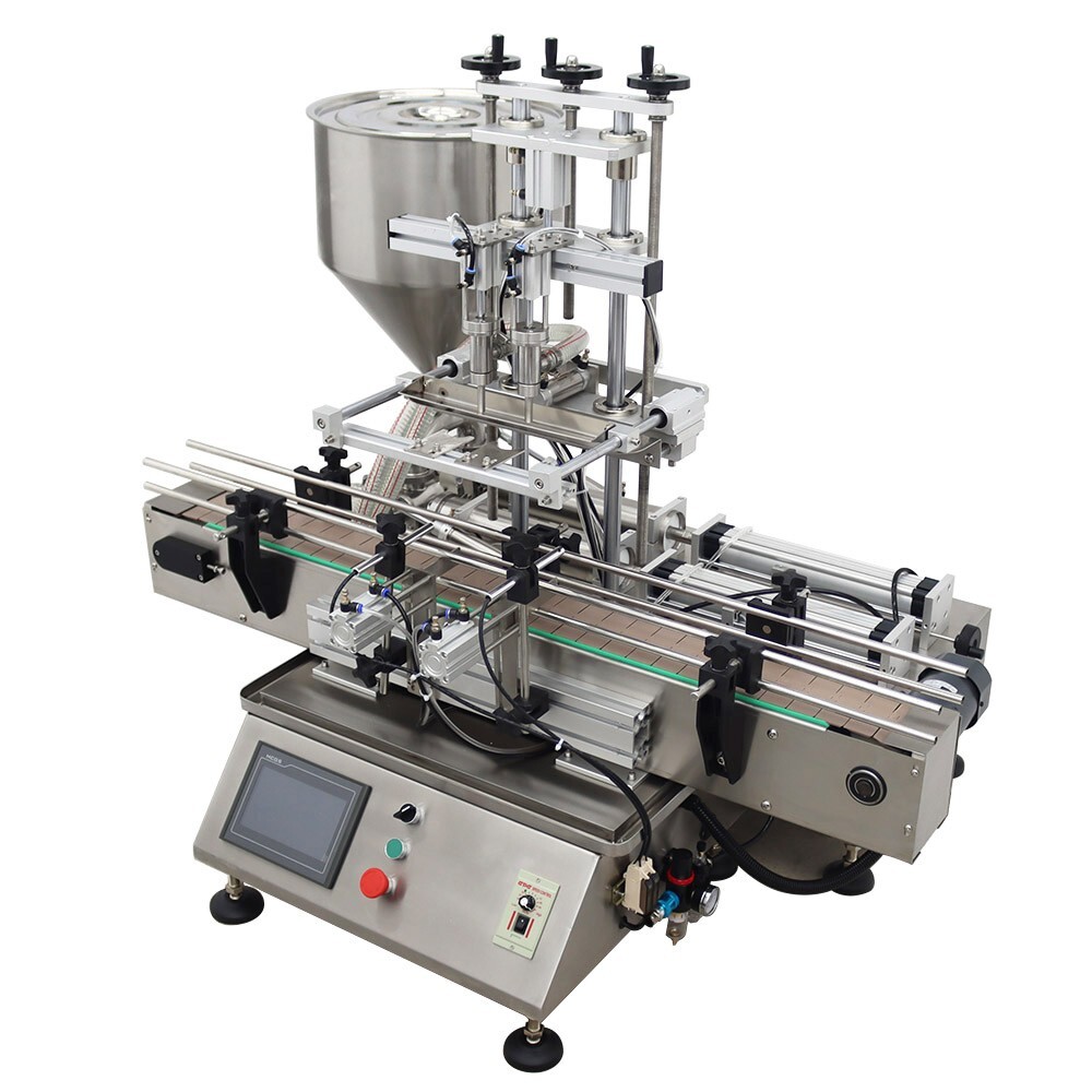 New Double Head 110V Desktop Fully Automatic Paste Filling Machine 100-1000ml