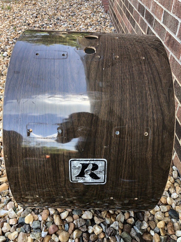 Rogers 22” Kick Drum Shell (project) -Big R ~1970 - Koa pattern