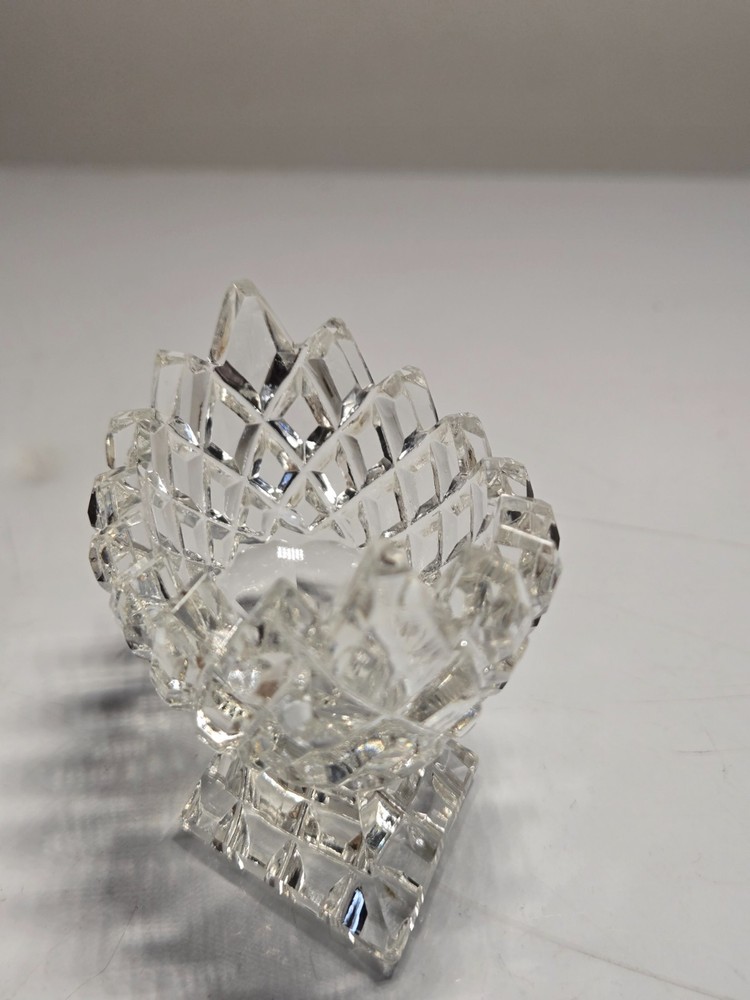 vintage lead Crystal Open Salt cellar