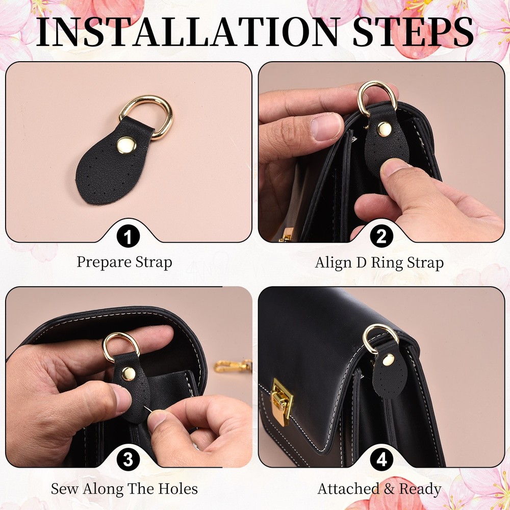 12 Pieces Bag Belt Hook, Yellow, for Purse Strap Mount