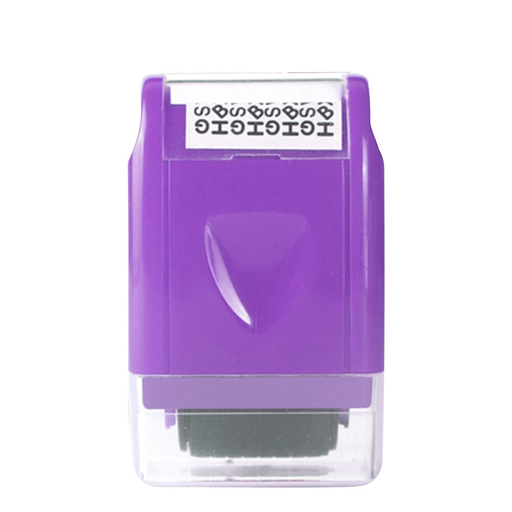 1Pc Purple Roller Stamp Data Security Protection Theft Prevention ID Stamp aa